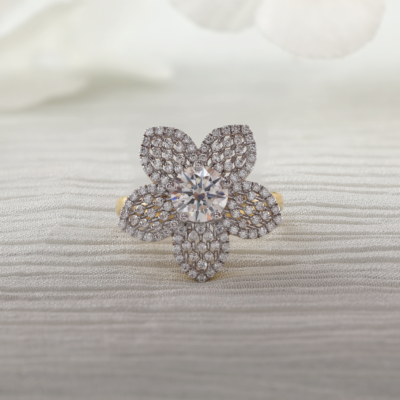 Floral Design Cocktail Ring