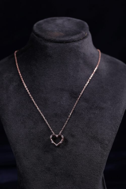 925 Silver Heart Shape Pendant with Chain