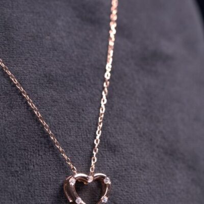 925 Silver Heart Shape Pendant with Chain