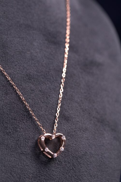 925 Silver Heart Shape Pendant with Chain